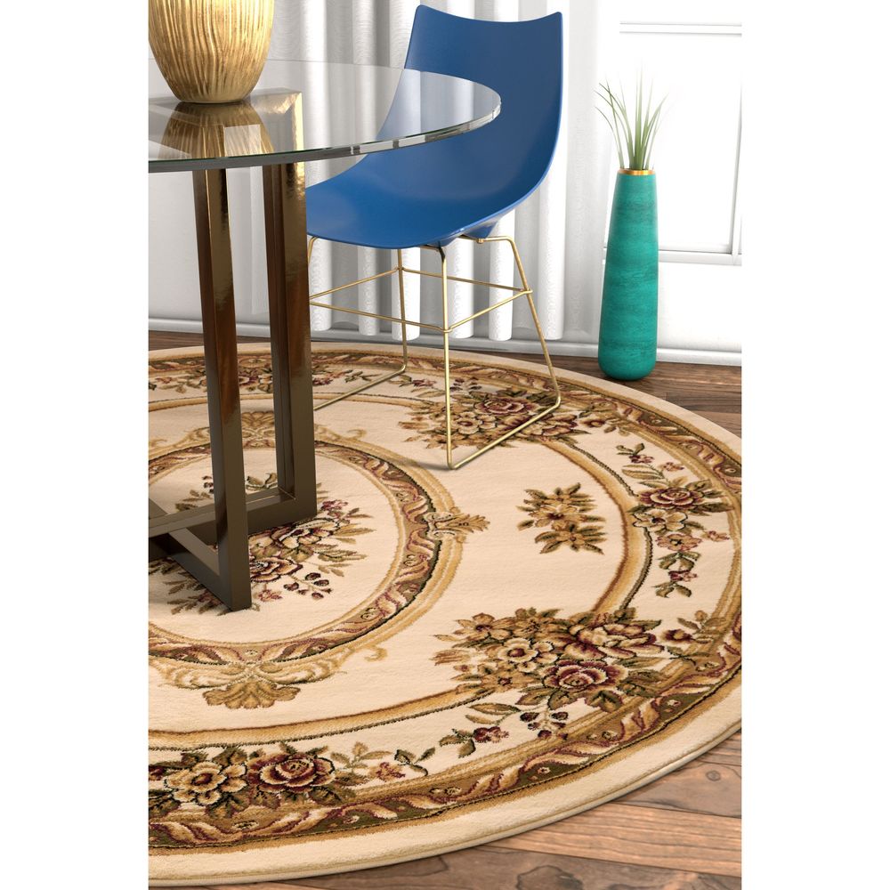 Well Woven Traditional Medallion Round Rug