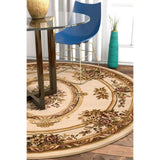 Well Woven Traditional Medallion Round Rug