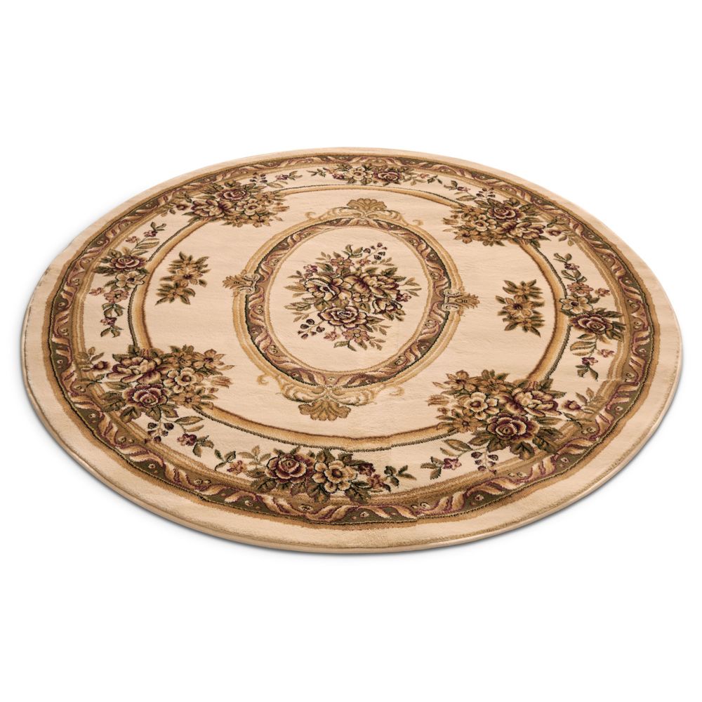 Well Woven Traditional Medallion Round Rug