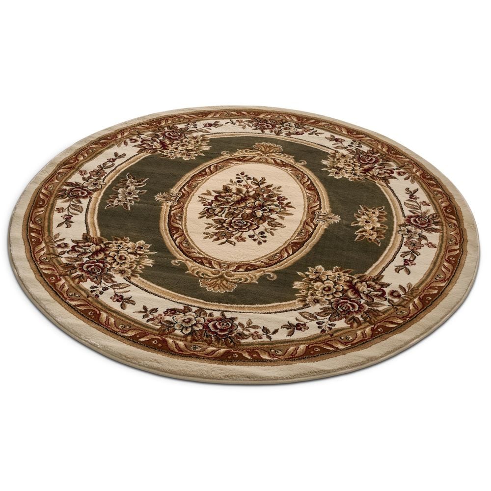 Well Woven Traditional Medallion Round Rug