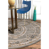 Well Woven Traditional Medallion Round Rug