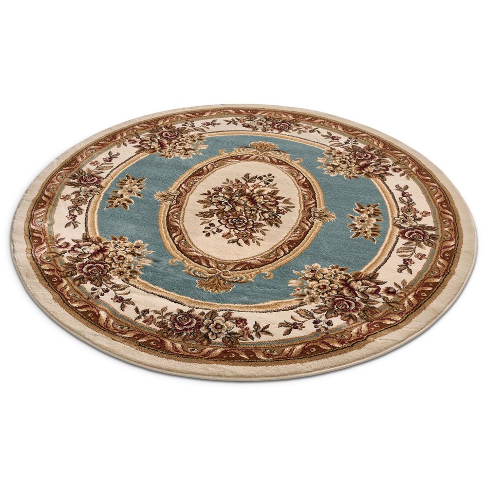 Well Woven Traditional Medallion Round Rug