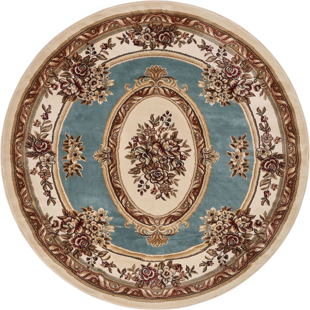 Well Woven Traditional Medallion Round Rug