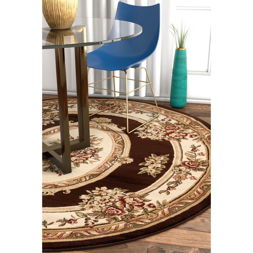 Well Woven Traditional Medallion Round Rug