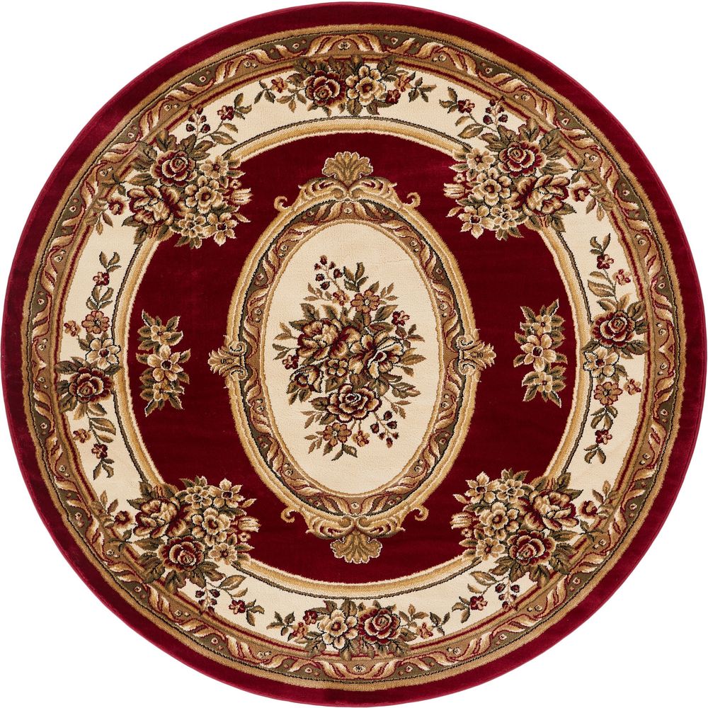 Well Woven Traditional Medallion Round Rug