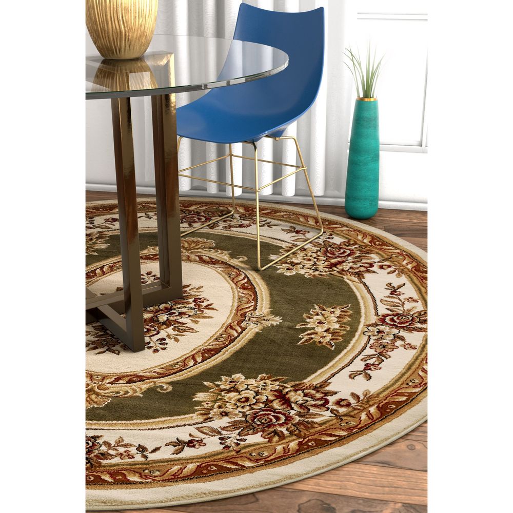 Well Woven Traditional Medallion Round Rug