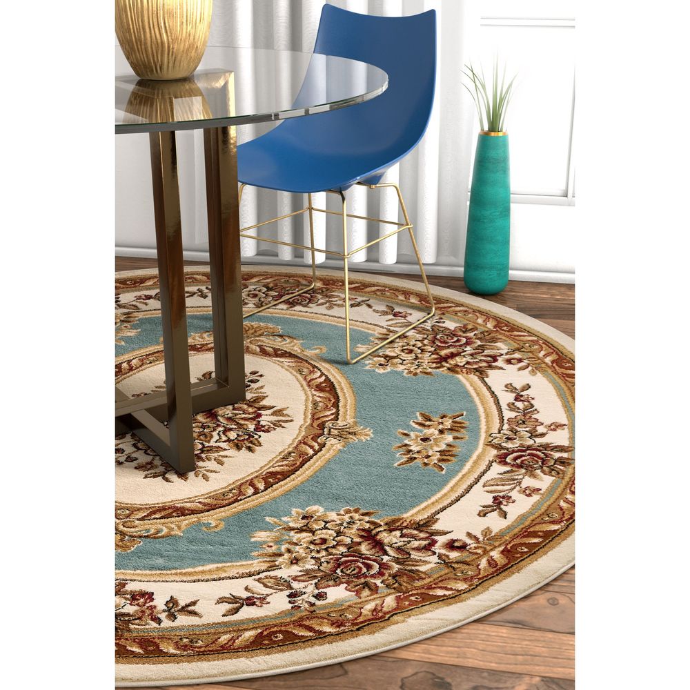 Well Woven Traditional Medallion Round Rug