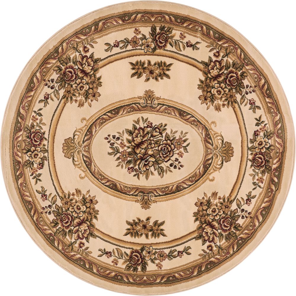 Well Woven Traditional Medallion Round Rug