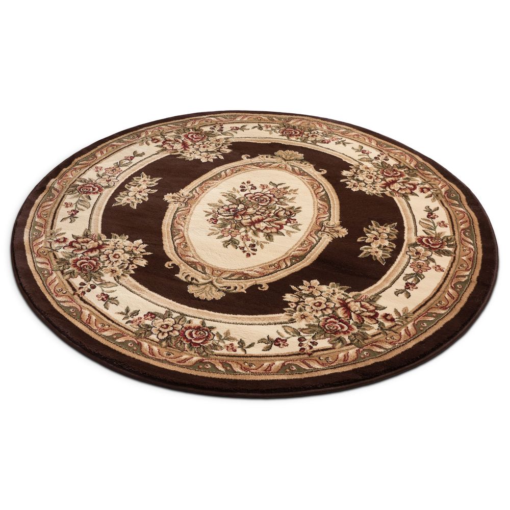 Well Woven Traditional Medallion Round Rug