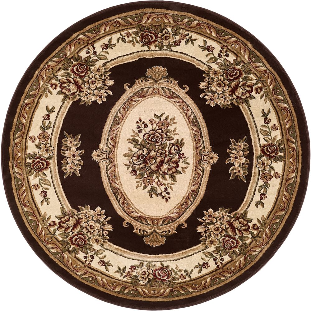Well Woven Traditional Medallion Round Rug