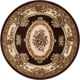 Well Woven Traditional Medallion Round Rug