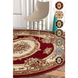 Well Woven Traditional Medallion Round Rug