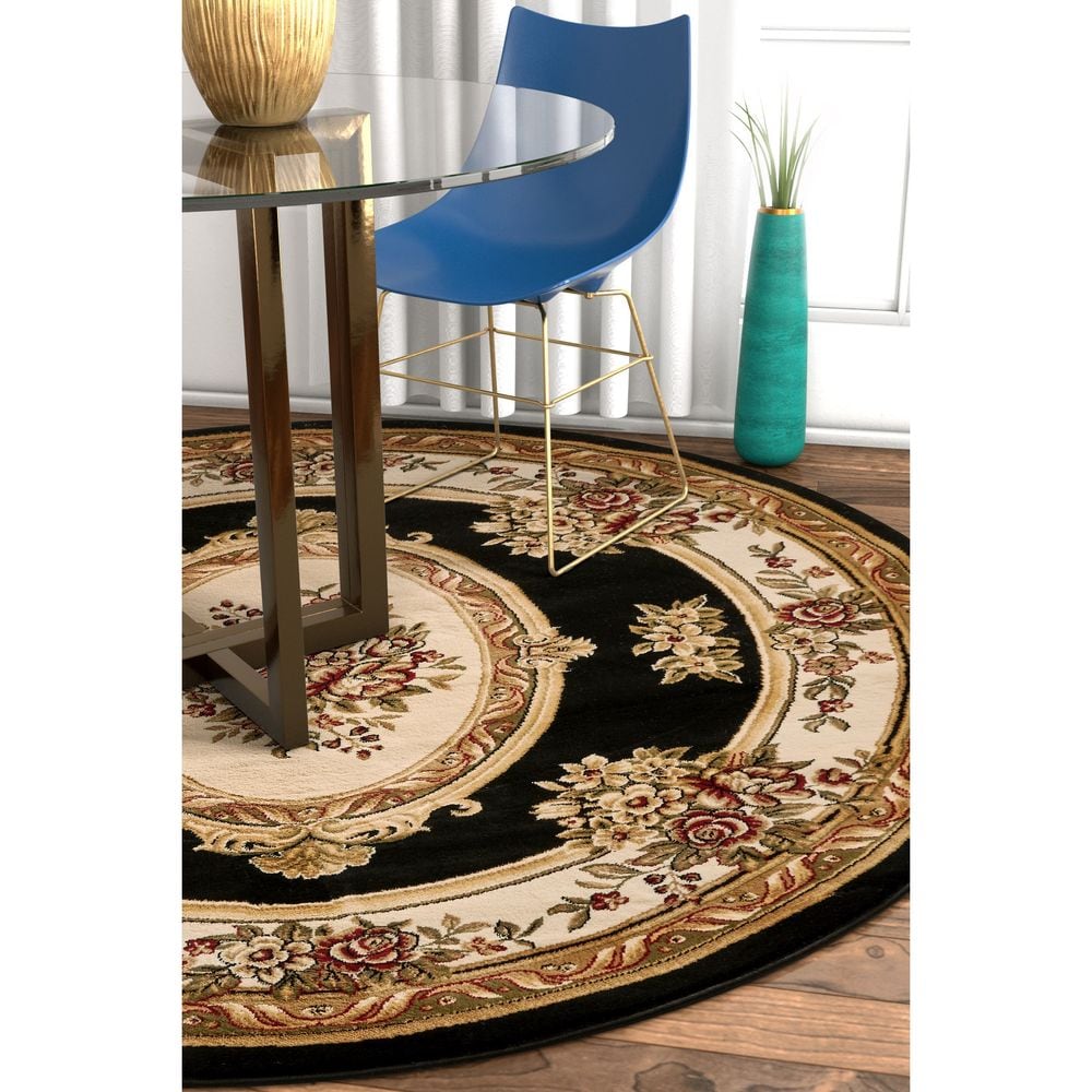 Well Woven Traditional Medallion Round Rug