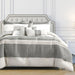 Wellco Bedding Comforter Set Bed In A Bag - 7 Piece Luxury Bedding Sets - Oversized Bedroom Comforters, White and Grey