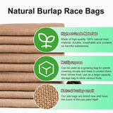 Wellco Burlap Breathable Jute Bags Accessory for Potato Tomato Plants Vegetables Herbs Fruits Flowers (8-Pack)