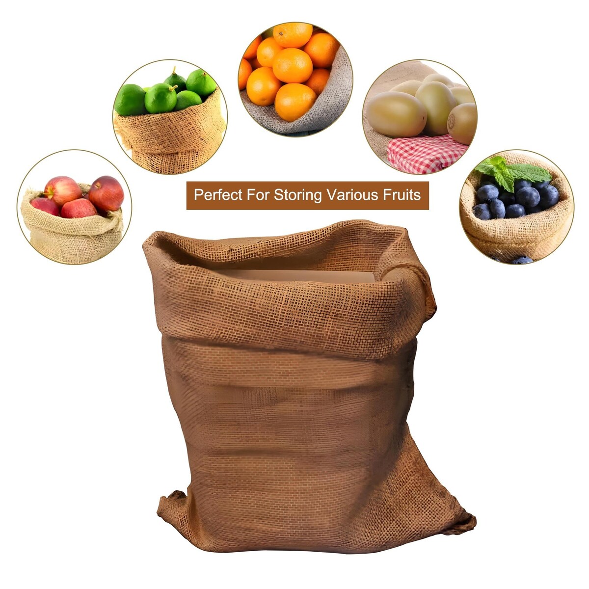 Wellco Burlap Breathable Jute Bags Accessory for Potato Tomato Plants Vegetables Herbs Fruits Flowers (8-Pack)