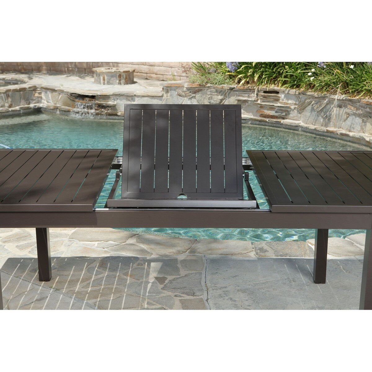 Wellington 7pc Aluminum Dining Set with Butterfly Extension Table
