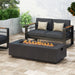 Wellington Iron Outdoor 50K BTU Rectangular Fire Pit Table by Christopher Knight Home
