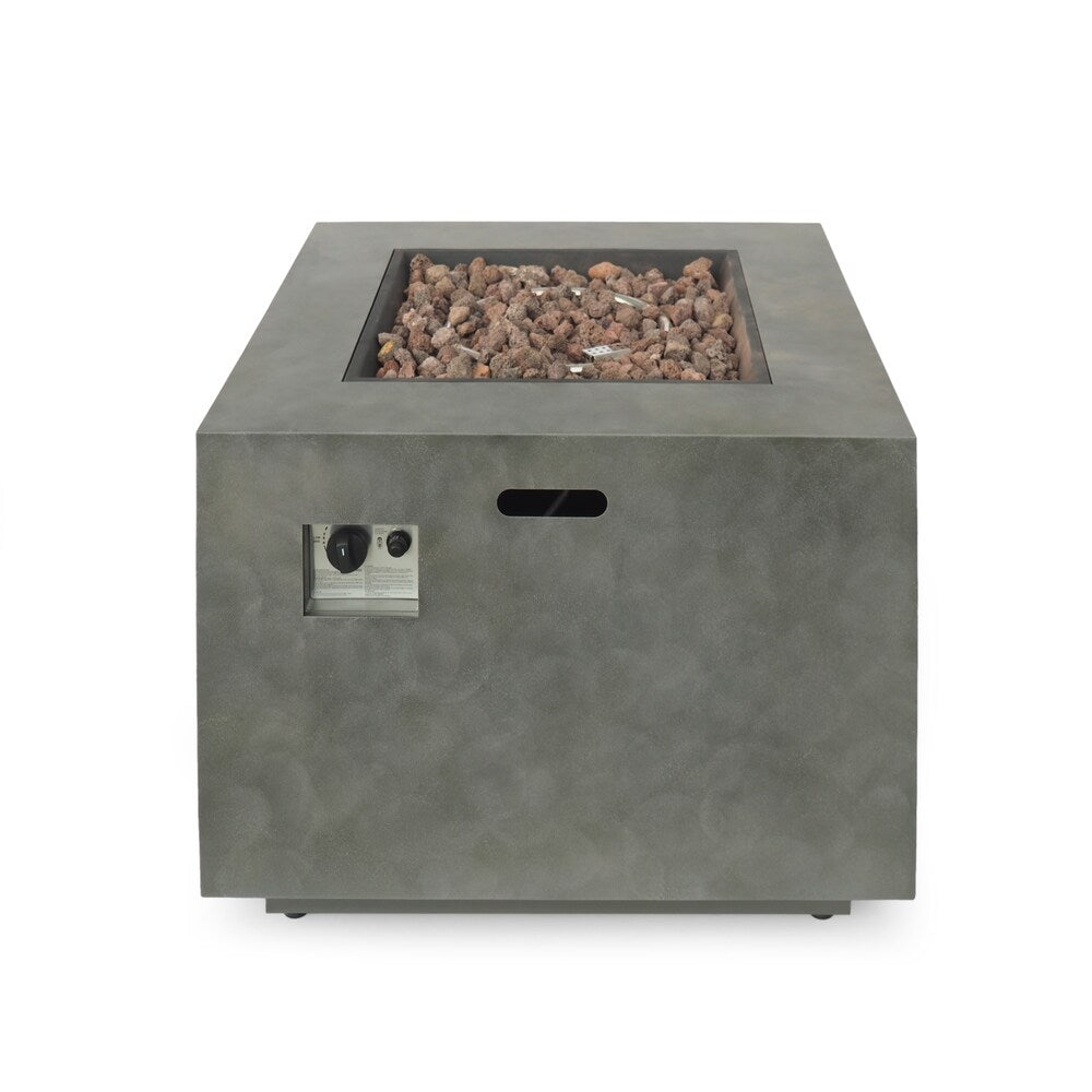 Wellington Outdoor 33-Inch Square Fire Pit by Christopher Knight Home - 33.00" W x 33.00" L x 24.00" H