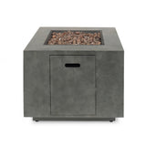 Wellington Outdoor 33-Inch Square Fire Pit by Christopher Knight Home - 33.00" W x 33.00" L x 24.00" H