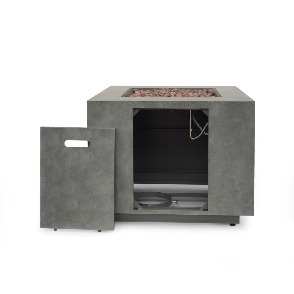 Wellington Outdoor 33-Inch Square Fire Pit by Christopher Knight Home - 33.00" W x 33.00" L x 24.00" H
