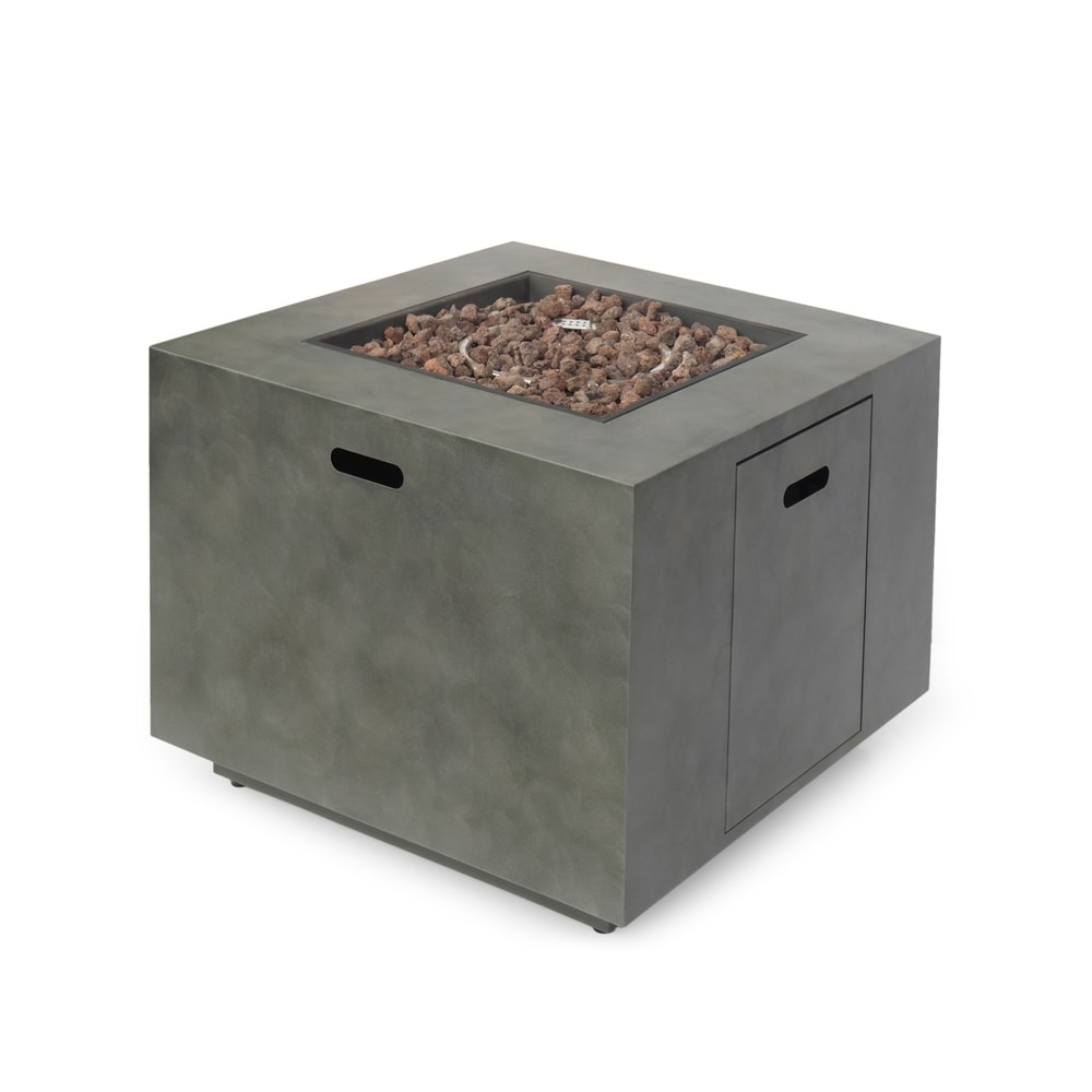 Wellington Outdoor 33-Inch Square Fire Pit by Christopher Knight Home - 33.00" W x 33.00" L x 24.00" H