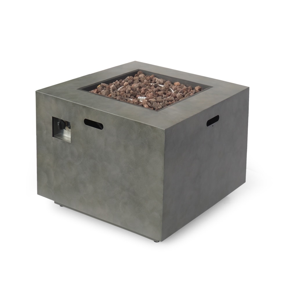 Wellington Outdoor 33-Inch Square Fire Pit by Christopher Knight Home - 33.00" W x 33.00" L x 24.00" H
