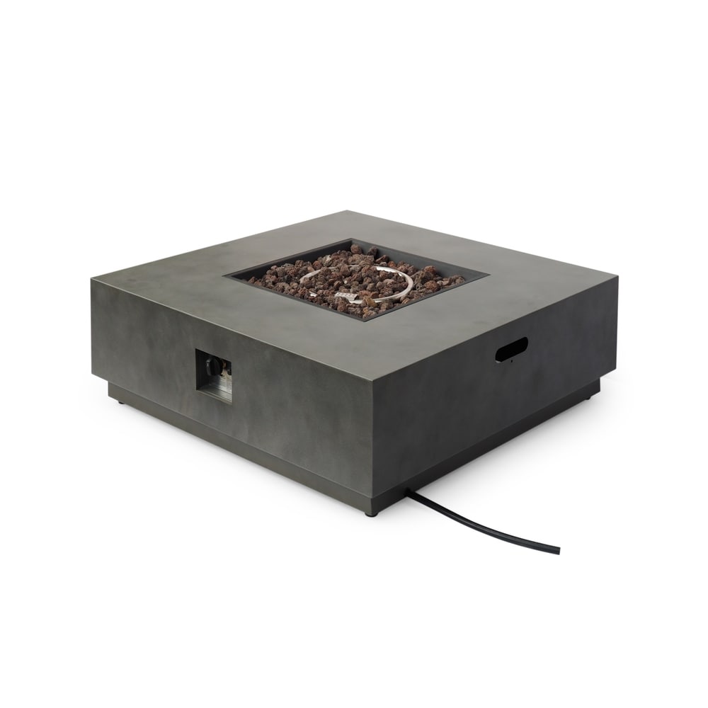 Wellington Outdoor 40-Inch Square Fire Pit with Tank Holder by Christopher Knight Home