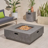 Wellington Outdoor 40-Inch Square Fire Pit with Tank Holder by Christopher Knight Home