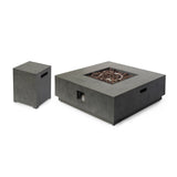 Wellington Outdoor 40-Inch Square Fire Pit with Tank Holder by Christopher Knight Home