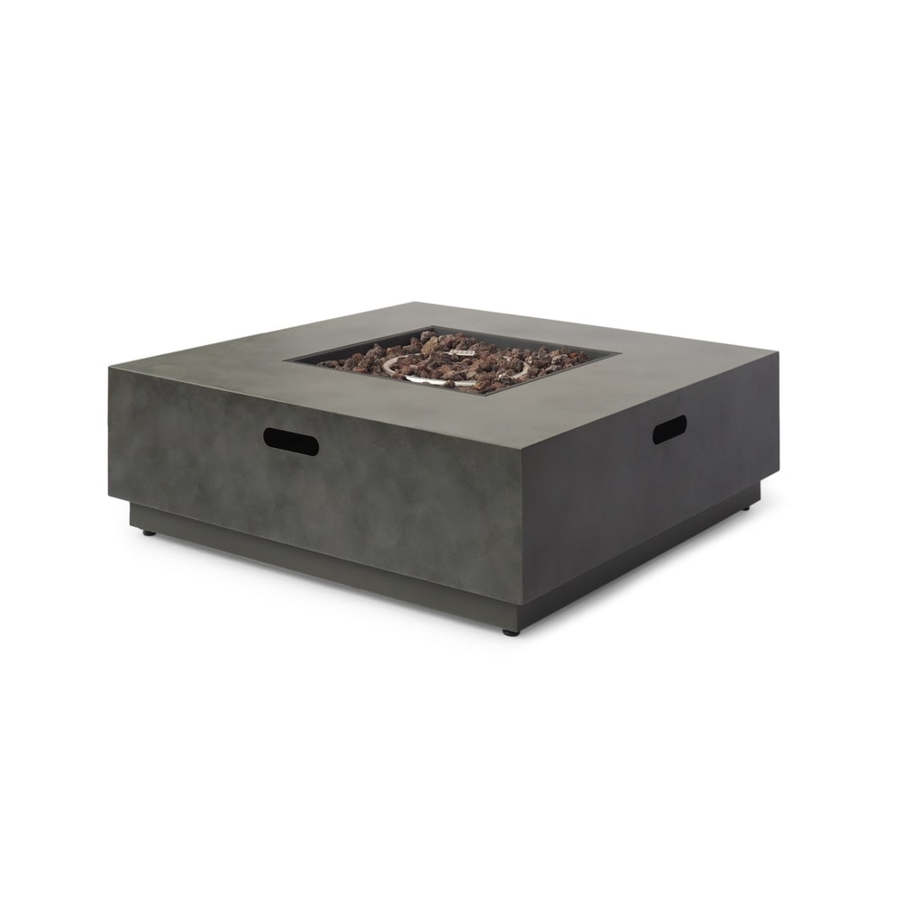 Wellington Outdoor 40-Inch Square Fire Pit with Tank Holder by Christopher Knight Home