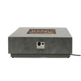 Wellington Outdoor 40-Inch Square Fire Pit with Tank Holder by Christopher Knight Home