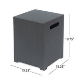 Wellington Outdoor 40-Inch Square Fire Pit with Tank Holder by Christopher Knight Home - 40.00" W x 40.00" D x 13.50" H