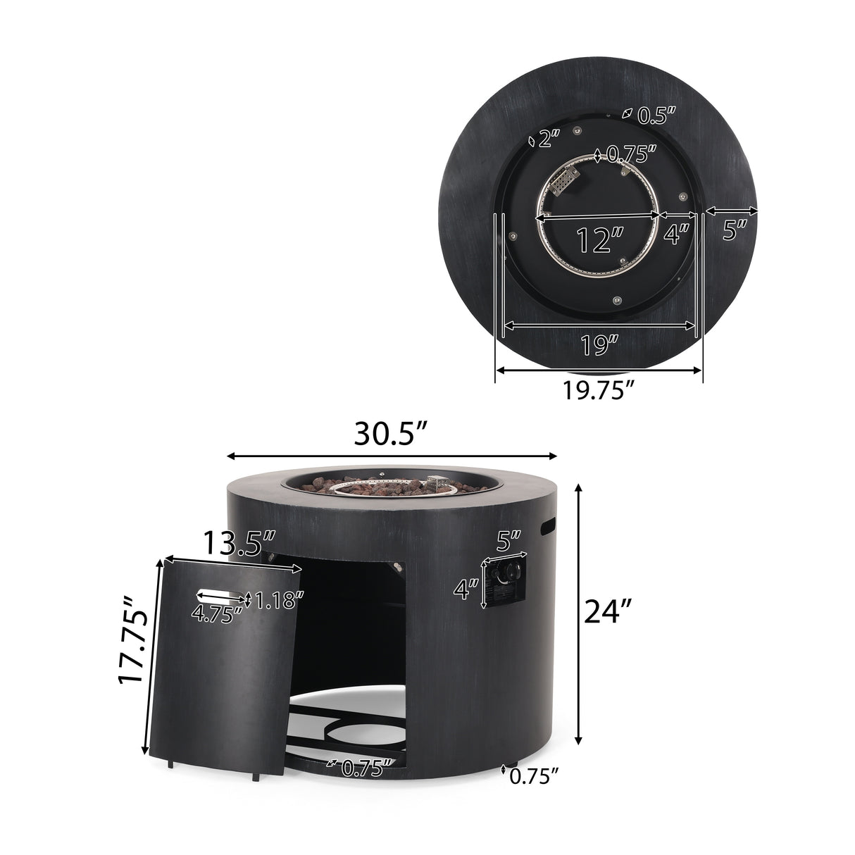 Wellington Outdoor 40,000 BTU Circular Fire Pit by Christopher Knight Home