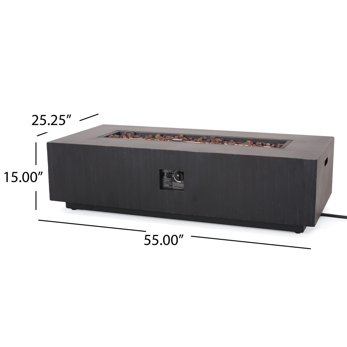 Wellington Outdoor 50,000 BTU Rectangular Fire Pit with Tank Holder by Christopher Knight Home