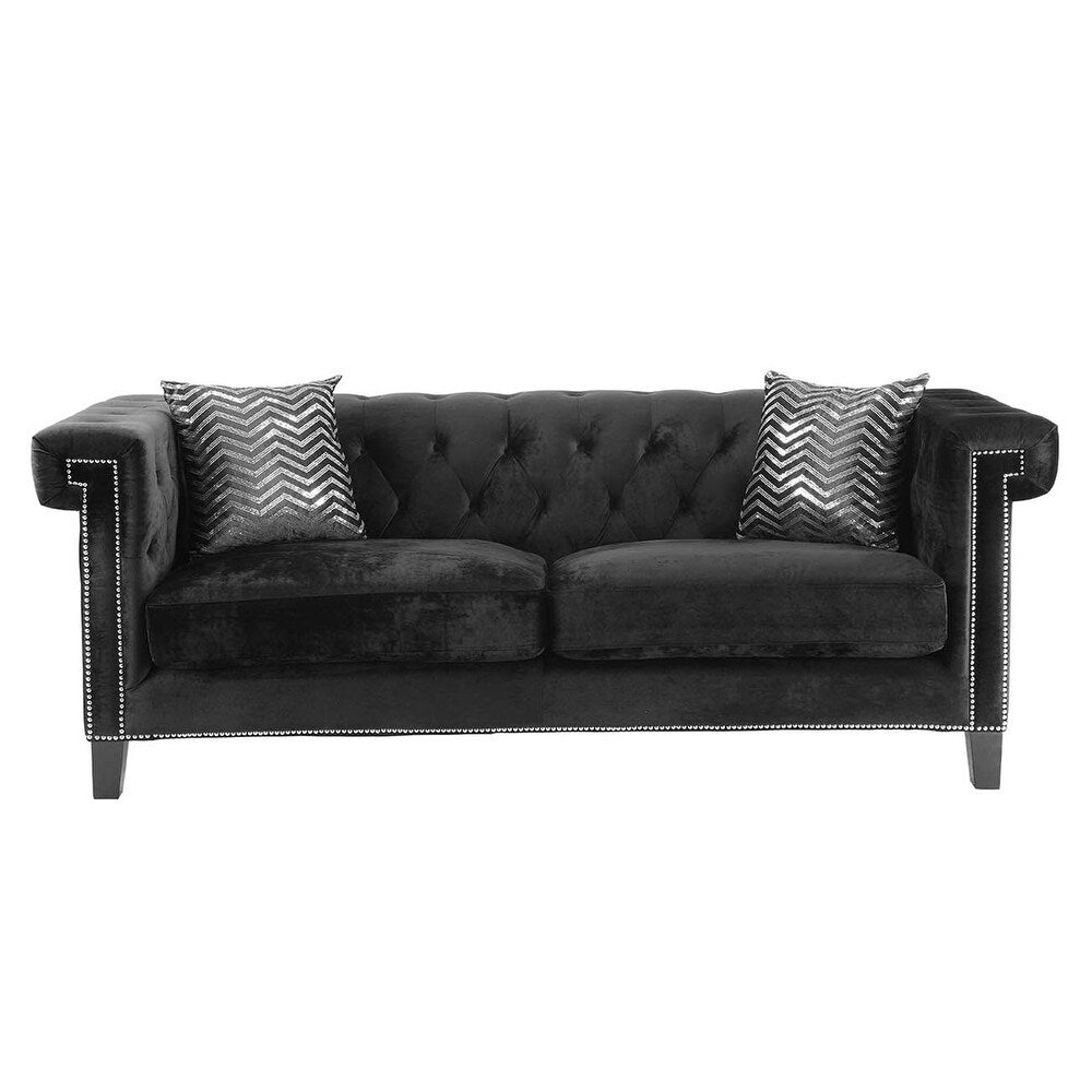 Wellington Traditional Black Sofa