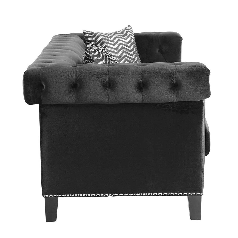 Wellington Traditional Black Sofa
