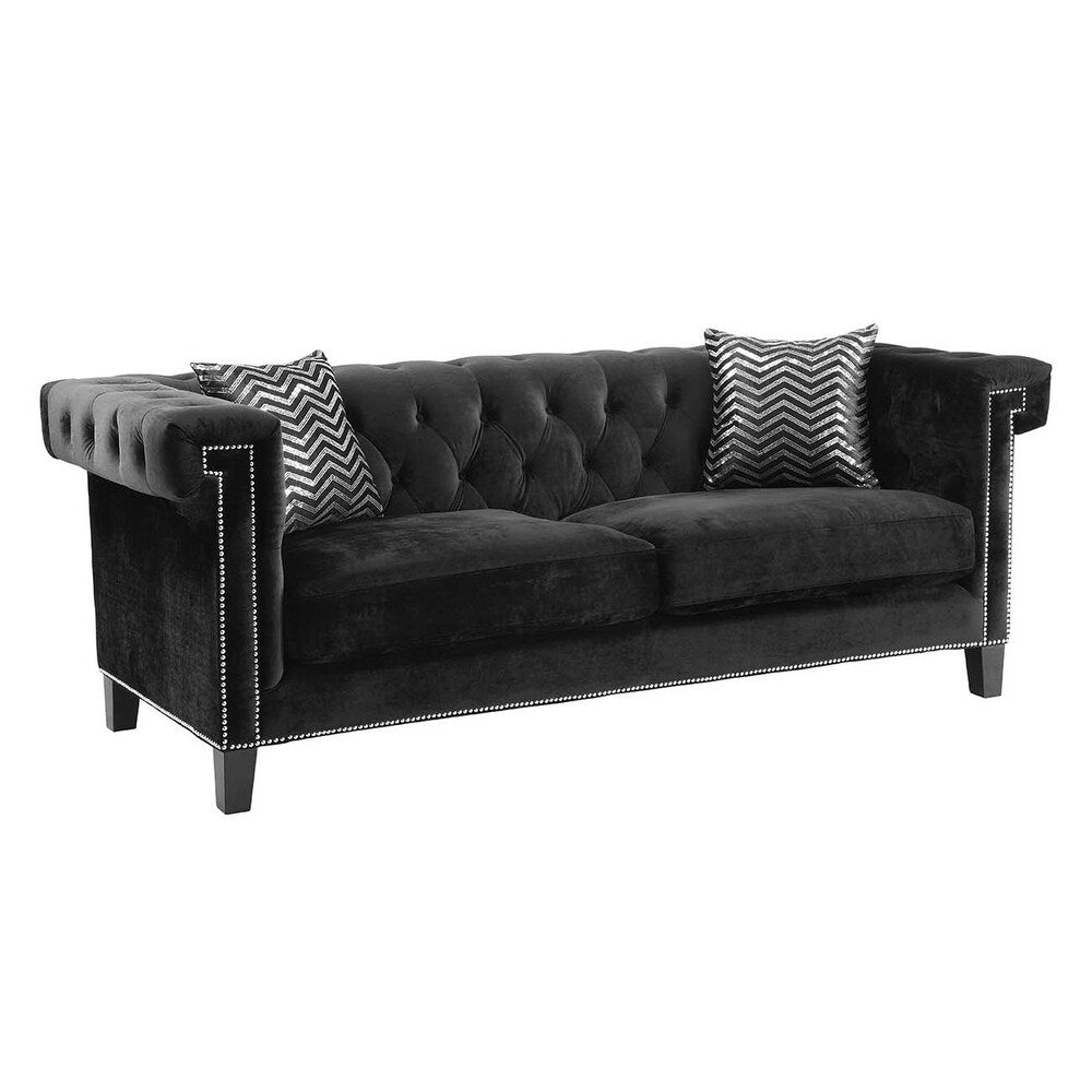 Wellington Traditional Black Sofa