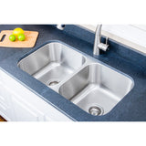 Wells Sinkware Craftsmen Series 33-inch 18-gauge Undermount 50-50 Double Bowl Stainless Steel Kitchen Sink - Sink Only
