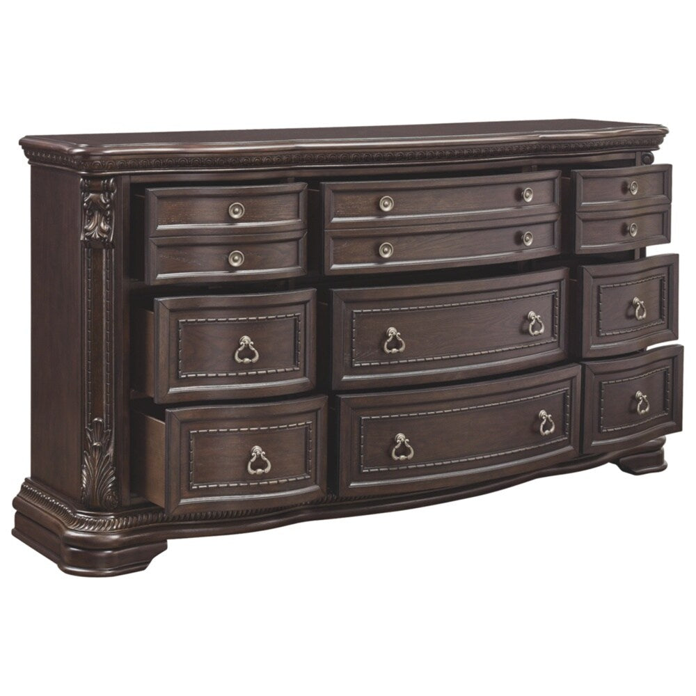 Wellsbrook Dark Brown Elegant 6-Drawer Dresser