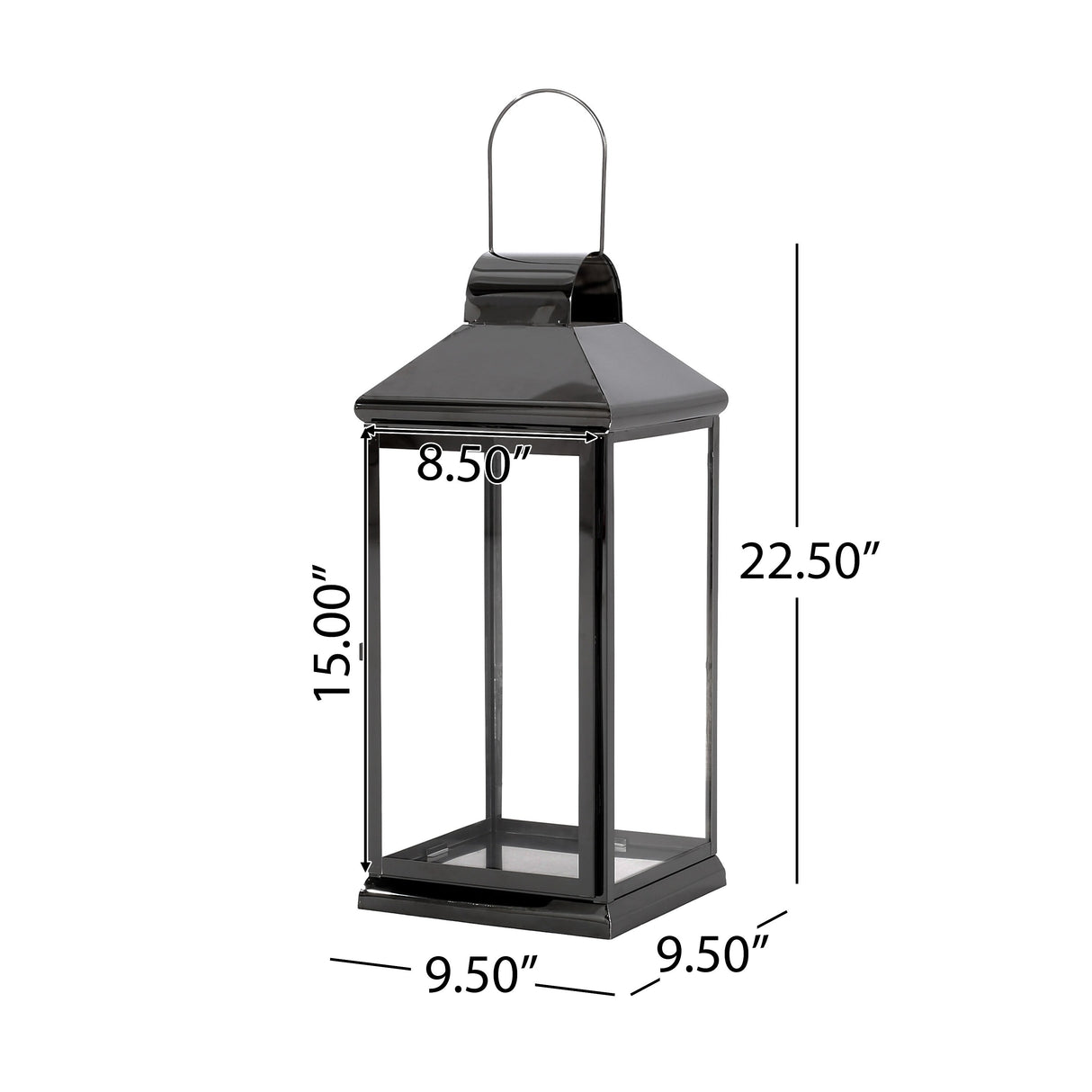 Wendell Outdoor 22" Stainless Steel Lantern by Christopher Knight Home