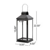 Wendell Outdoor 22" Stainless Steel Lantern by Christopher Knight Home