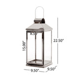 Wendell Outdoor 22" Stainless Steel Lantern by Christopher Knight Home