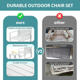 Werph Outdoor Patio Furniture Set, Patio Chairs with Outdoor Table