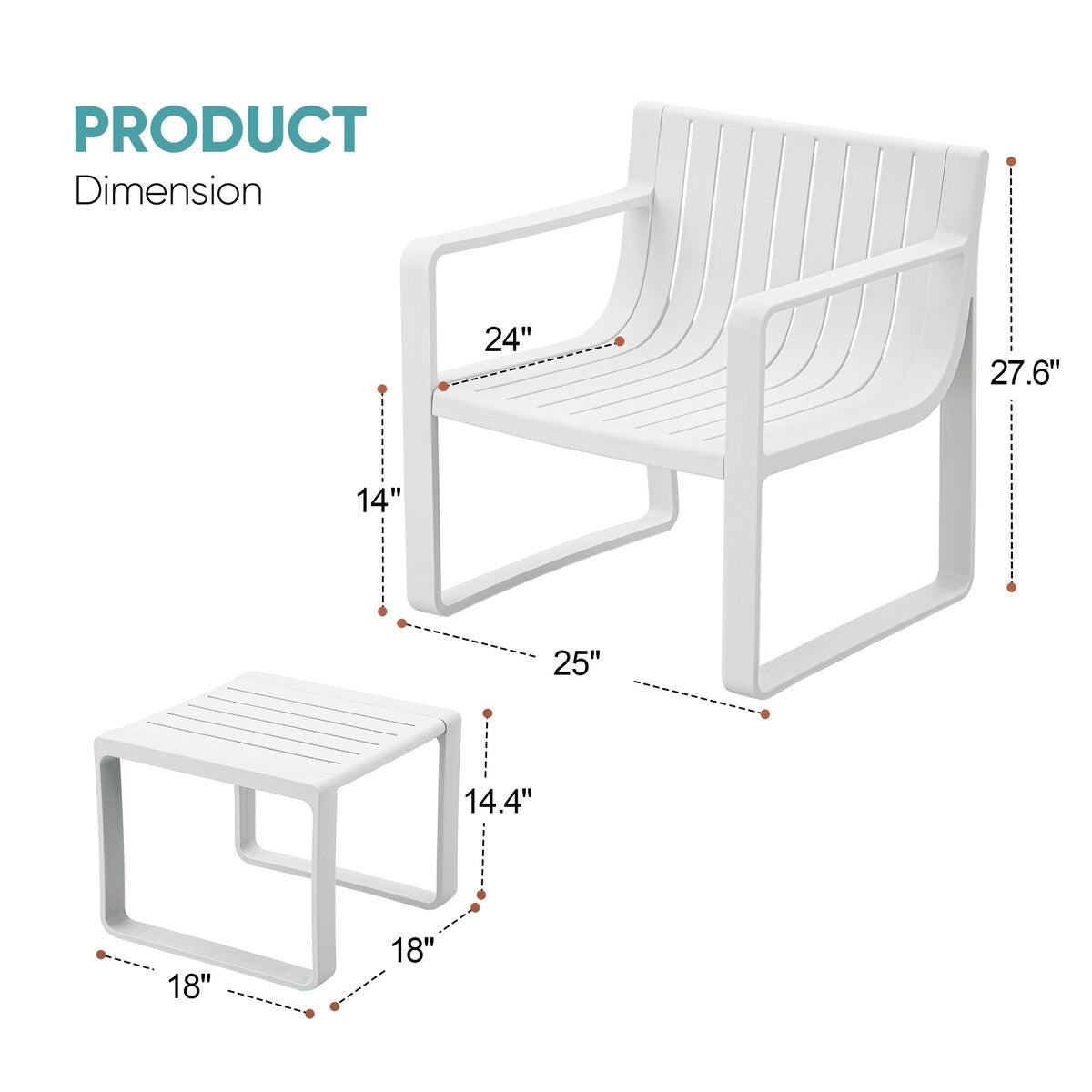 Werph Outdoor Patio Furniture Set, Patio Chairs with Outdoor Table