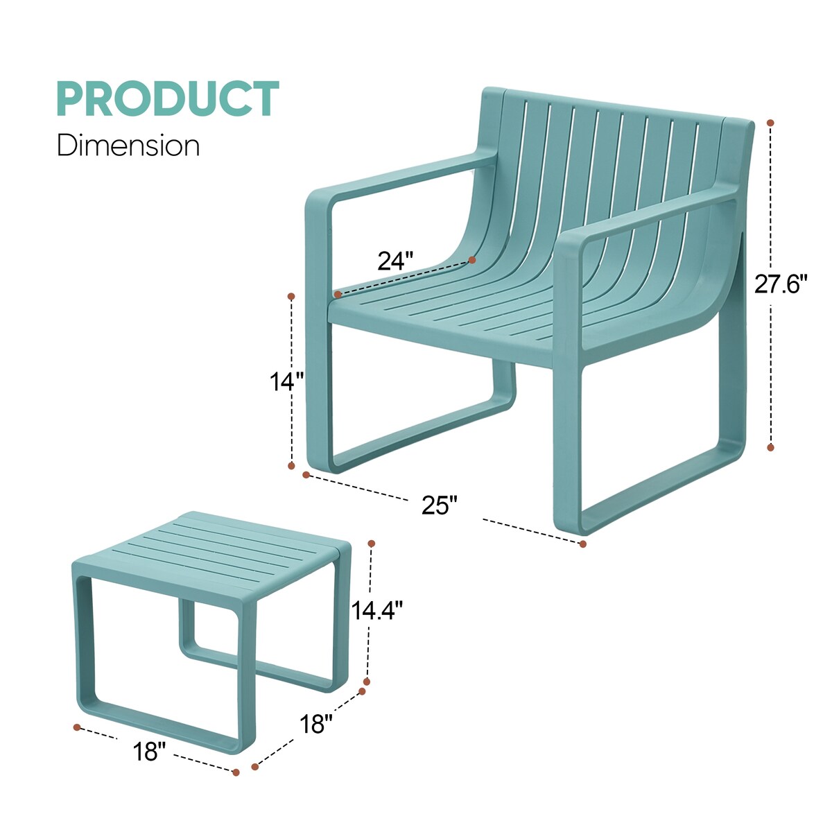 Werph Outdoor Patio Furniture Set, Patio Chairs with Outdoor Table
