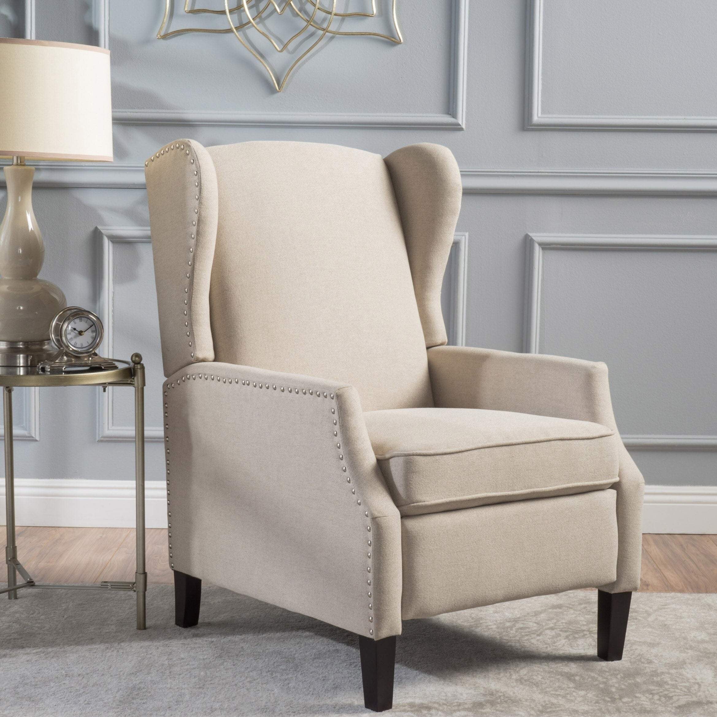 Wingback pushback recliner discount