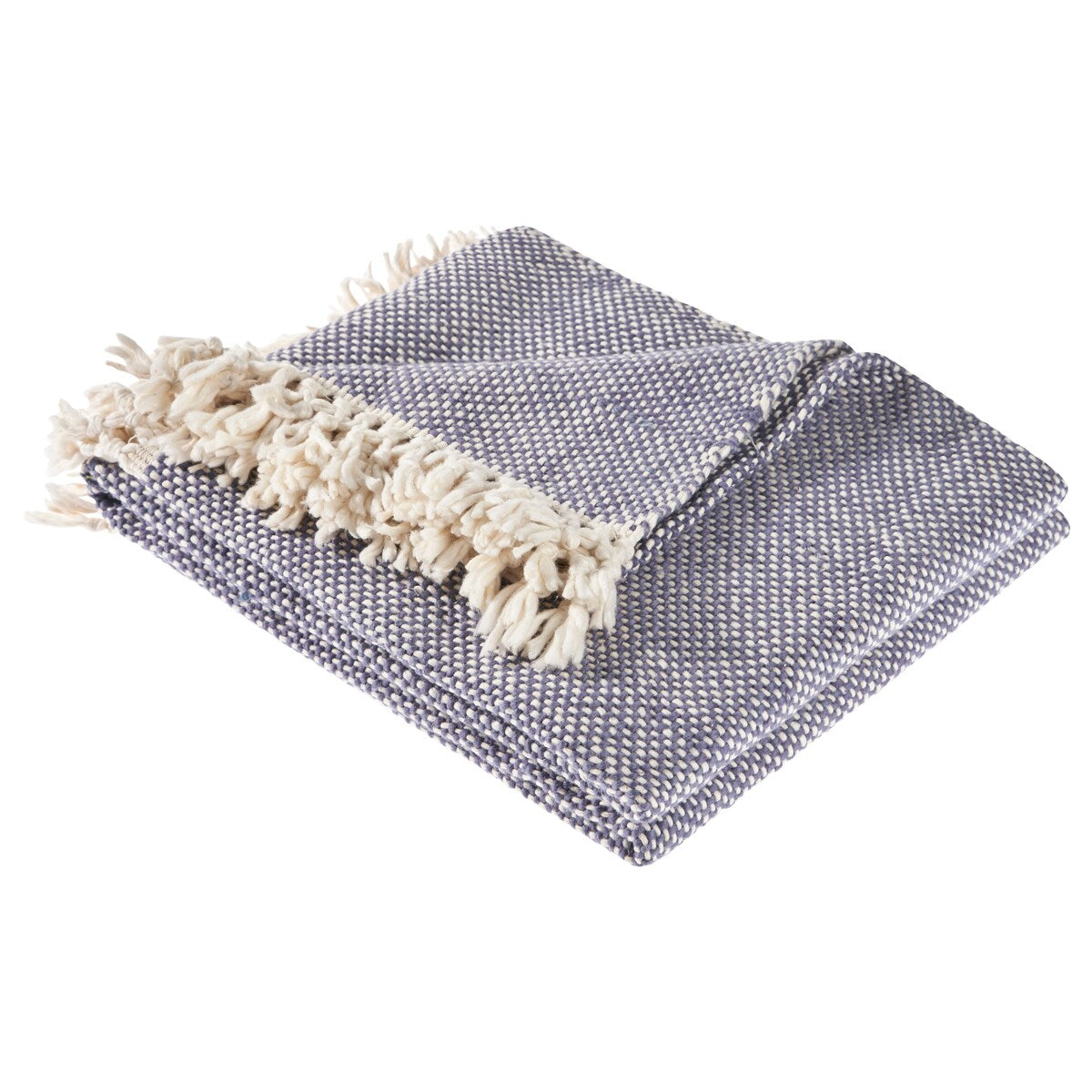 Sevita Wescott Gray Navy Woven Throw Blanket