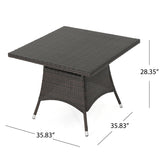 Wesley Outdoor 5-piece Wicker Dining Set by Christopher Knight Home