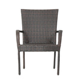 Wesley Outdoor 5-piece Wicker Dining Set by Christopher Knight Home